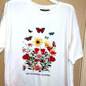 Beautiful Floral Short-Sleeve Tshirt